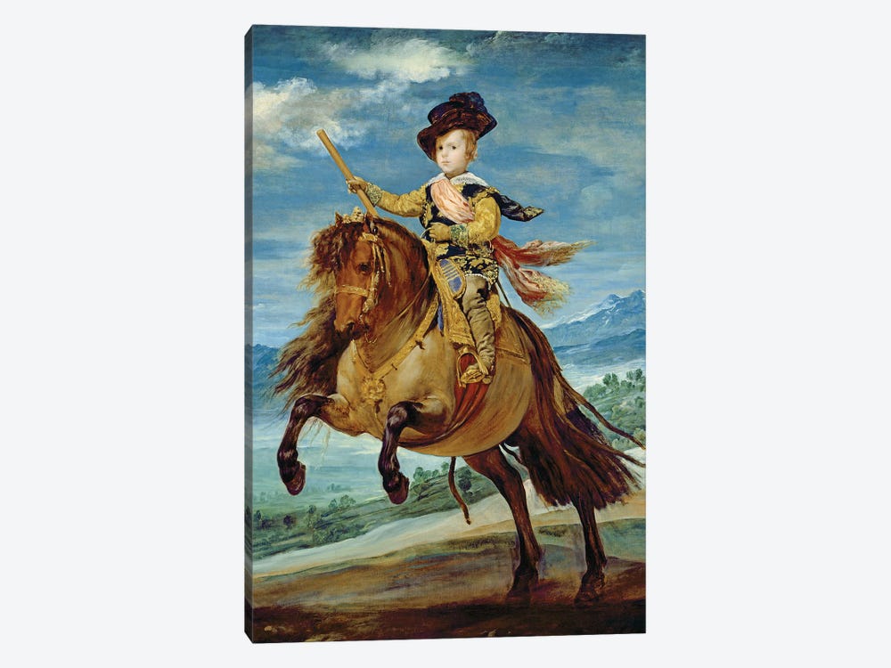 Prince Balthasar Carlos on horseback, c.1635-36  1-piece Art Print