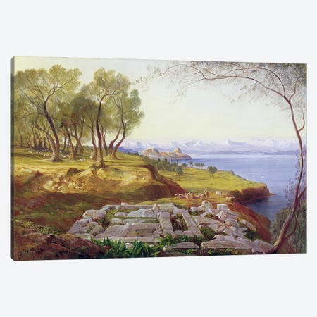 Corfu from Ascension, c.1856-64  Canvas Print #BMN1774} by Edward Lear Art Print