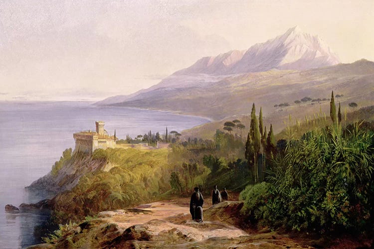 Mount Athos and the Monastery of Stavroniketes, 1857 