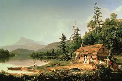 Home in the Woods, 1847  by Thomas Cole metal wall art