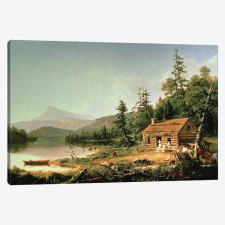 Home in the Woods, 1847  Canvas Print #BMN178} by Thomas Cole Canvas Artwork