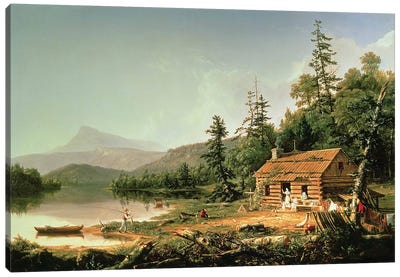 Home in the Woods, 1847  Canvas Art Print