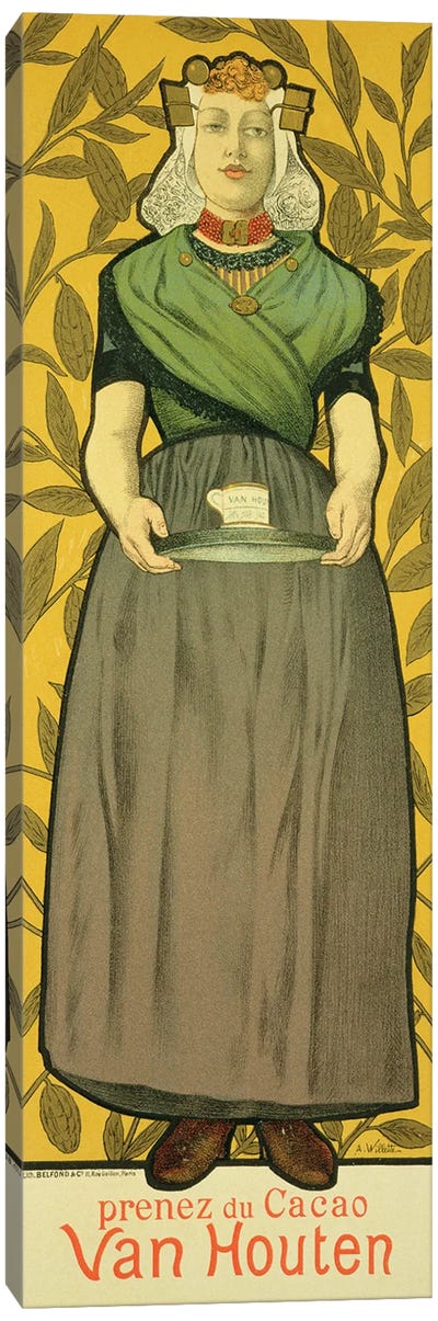Reproduction of a poster advertising 'Van Houten Cocoa', 1893  Canvas Art Print