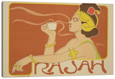 Cafe Rajah Advertisement, 1897  Canvas Art Print