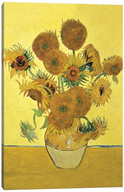 Sunflowers (Fourth Version), 1888 Canvas Art Print - Post-Impressionism Art