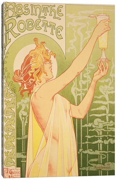 Reproduction of a poster advertising 'Robette Absinthe', 1896  Canvas Art Print