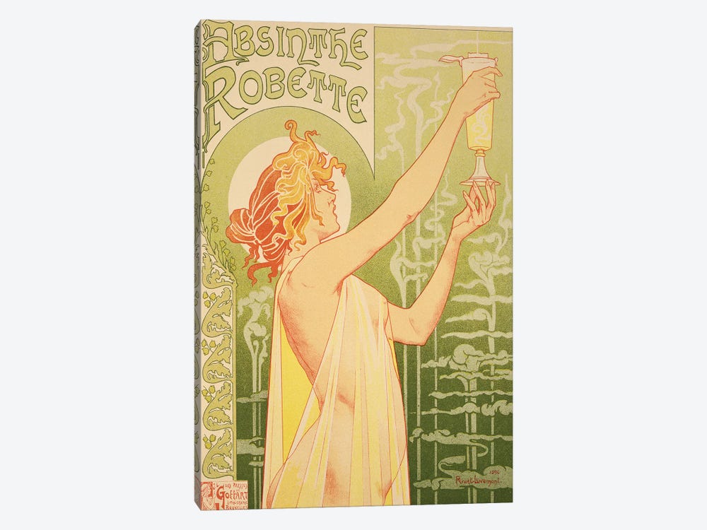 Reproduction of a poster advertising 'Robette Absinthe', 1896  1-piece Canvas Art Print