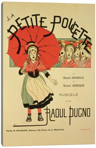La Petite Poucette Vintage Operetta Advertisement Canvas Art Print