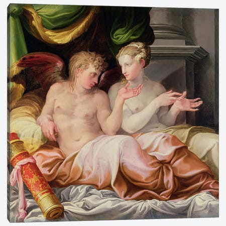 Eros and Psyche, 16th century  Canvas Print #BMN1867} by Niccolò dell'Abbate Canvas Art Print