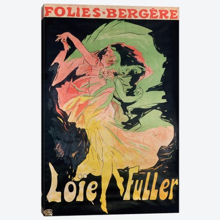 Folies Bergere: Loie Fuller, France, 1897 Canvas Print #BMN186} by Jules Cheret Canvas Wall Art