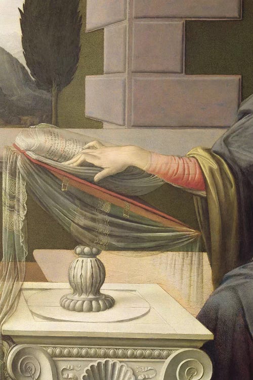 Detail of the Virgin Mary, from the Annunciation, 1472-75  