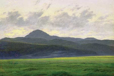 Mountainous landscape  by Caspar David Friedrich metal wall art