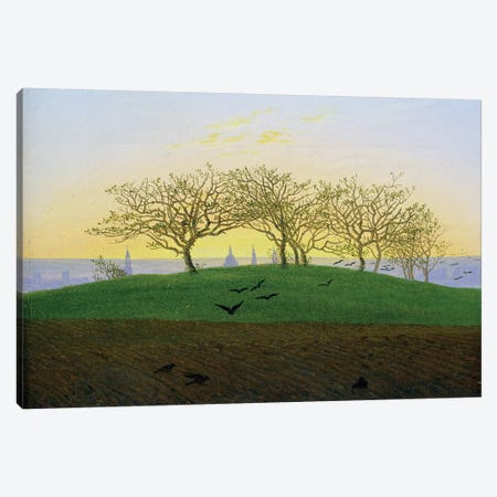 Hills and Ploughed Fields near Dresden  Canvas Print #BMN1881} by Caspar David Friedrich Canvas Art
