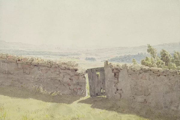 Caspar David Friedrich: Gate in the Garden Wall  by Caspar David Friedrich