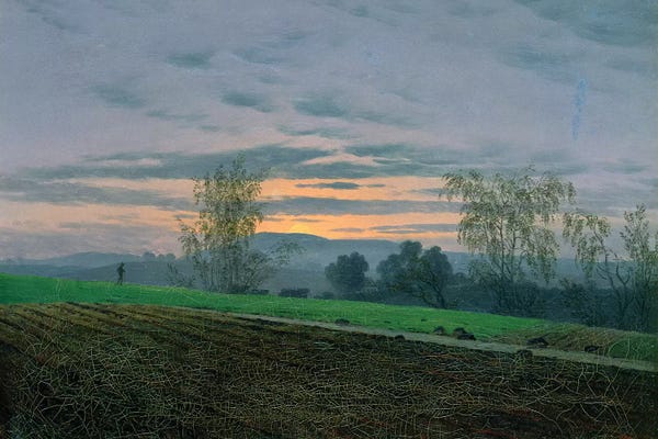 Romanticism: Ploughed Field, c.1830  by Caspar David Friedrich