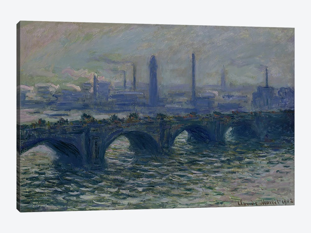 Waterloo Bridge, 1902  1-piece Canvas Art