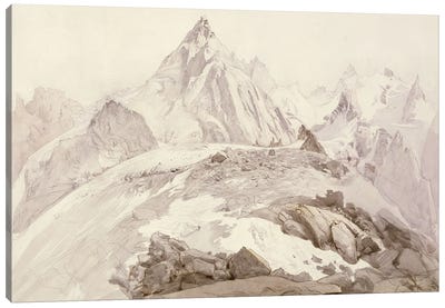 Aiguilles de Chamonix, c.1850  Canvas Art Print