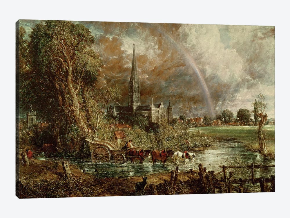 Salisbury Cathedral From the Meadows, 1831   1-piece Art Print