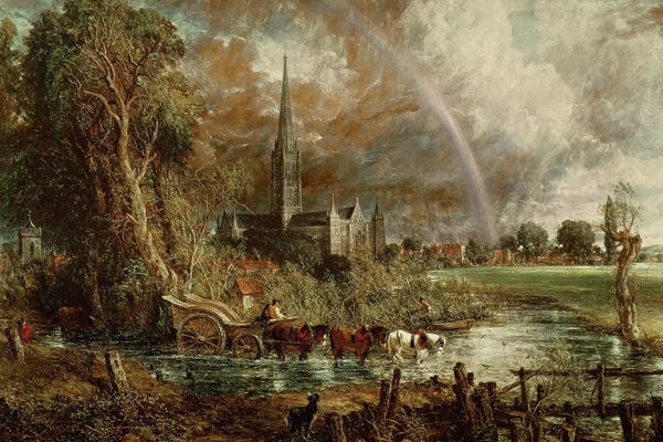 Salisbury Cathedral From the Meadows, 1831  