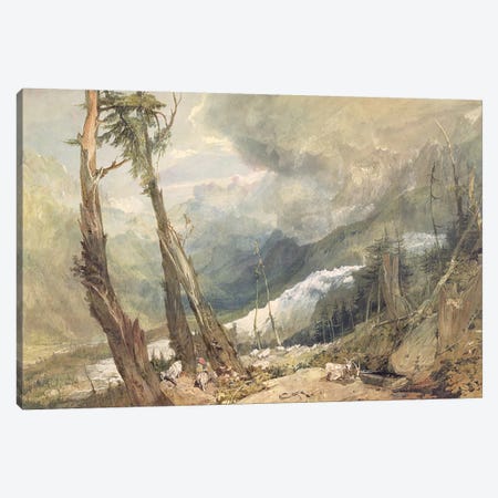 Mere de Glace, in the Valley of Chamouni, Switzerland, 1803  Canvas Print #BMN1906} by J.M.W. Turner Canvas Art