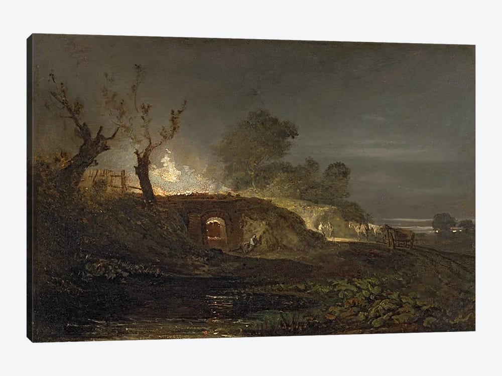 A Lime Kiln at Coalbrookdale, c.1797  1-piece Canvas Art