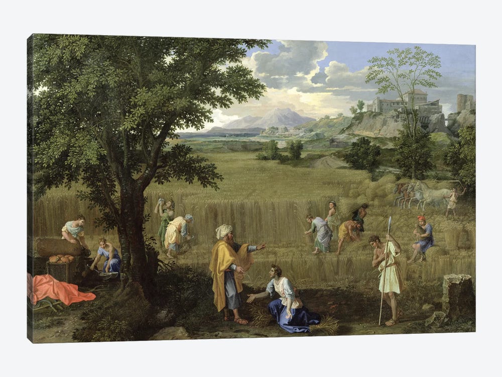 Summer, or Ruth and Boaz, 1660-64  by Nicolas Poussin 1-piece Canvas Art