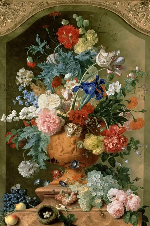 Flowers in a Terracotta Vase, 1736  by Jan van Huysum wall art