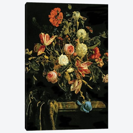 Flower Still Life, 1706  Canvas Print #BMN1917} by Jan van Huysum Canvas Print