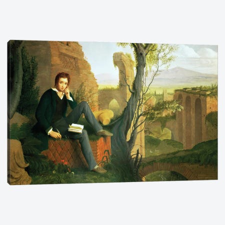Percy Bysshe Shelley  Canvas Print #BMN1919} by Joseph Severn Canvas Wall Art