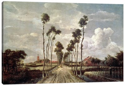 The Avenue at Middelharnis, 1689  Canvas Art Print