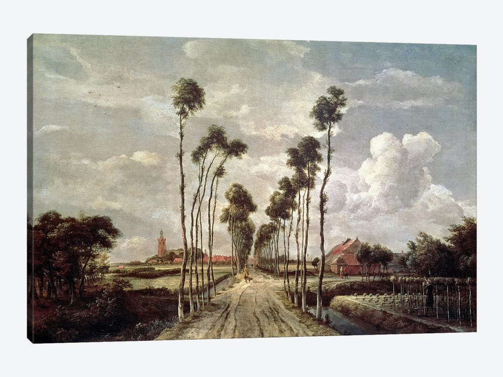 The Avenue at Middelharnis, 1689  by Meindert Hobbema 1-piece Canvas Art