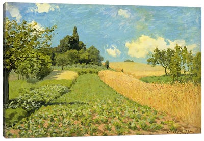 The Cornfield  Canvas Art Print - Alfred Sisley
