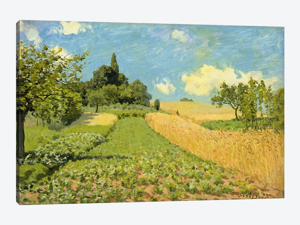 The Cornfield  by Alfred Sisley 1-piece Canvas Art Print