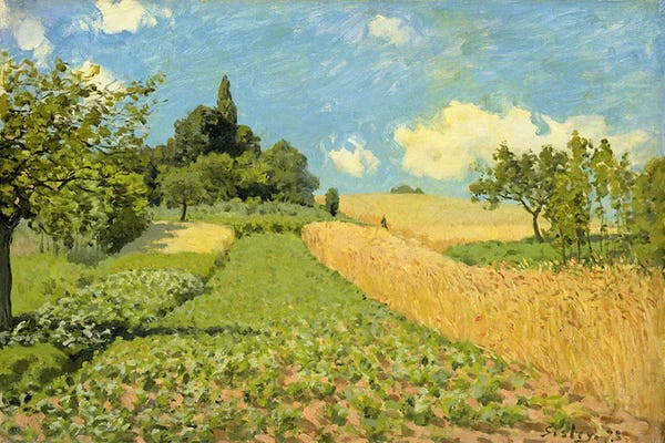 Impressionism: The Cornfield  by Alfred Sisley