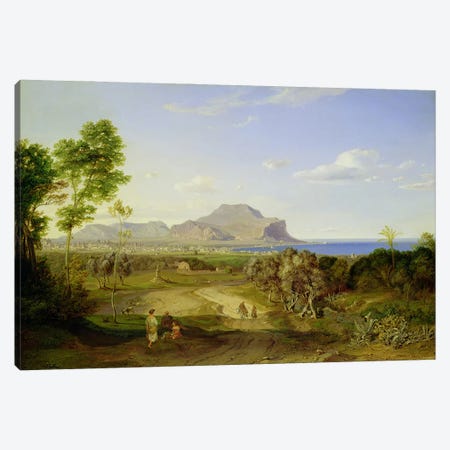 View over Palermo, 1828  Canvas Print #BMN1936} by Carl Rottmann Canvas Print