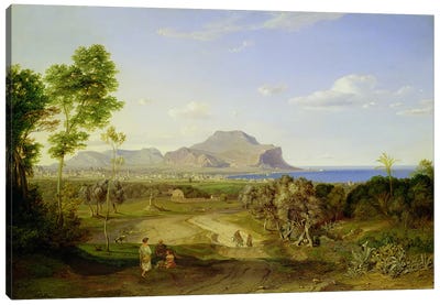 View over Palermo, 1828  Canvas Art Print