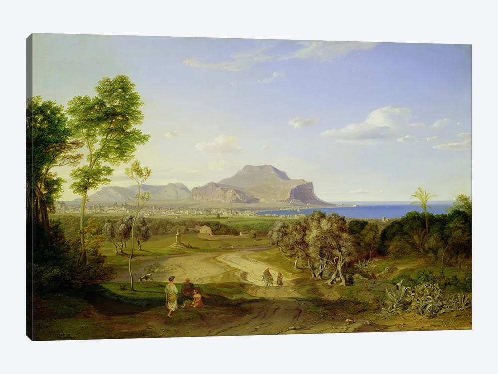View over Palermo, 1828  by Carl Rottmann 1-piece Canvas Artwork