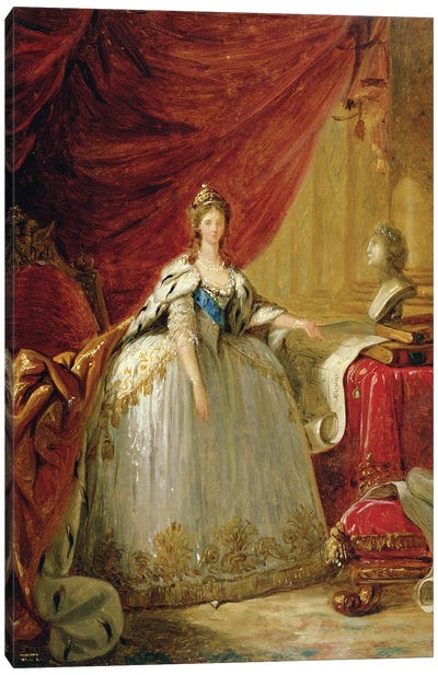 Portrait of the Duchess of Polignac  Canvas Art Print - Elisabeth Louise Vigee Le Brun