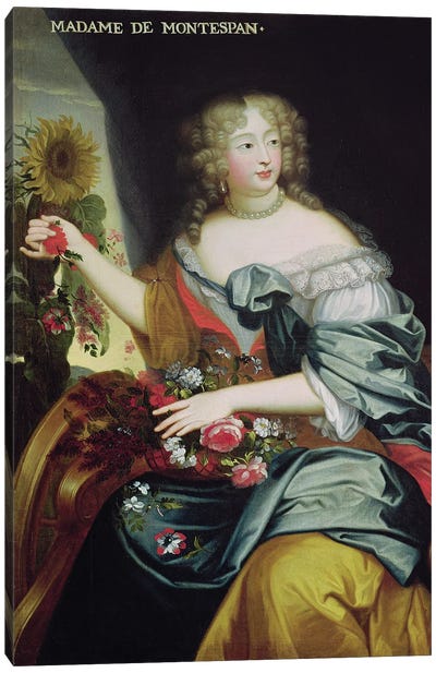 Portrait of Francoise-Athenaise Rochechouart de Mortemart  Canvas Art Print - French School