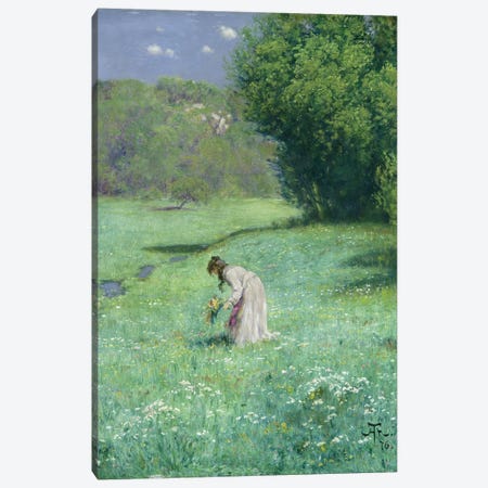 Woodland Meadow, 1876  Canvas Print #BMN1970} by Hans Thoma Canvas Art