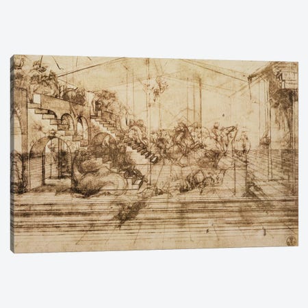 Perspective Study for the Background of The Adoration of the Magi  Canvas Print #BMN1975} by Leonardo da Vinci Art Print