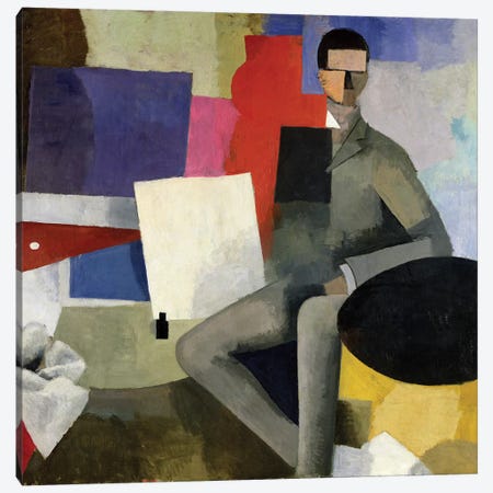 The Seated Man, or The Architect  Canvas Print #BMN1995} by Roger de la Fresnaye Art Print