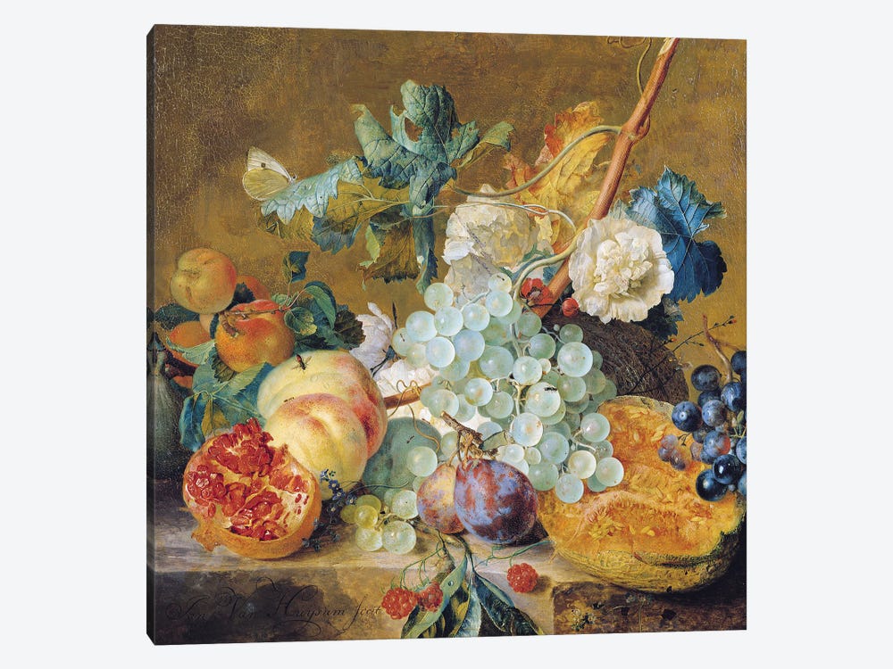 Flowers and Fruit  1-piece Canvas Art