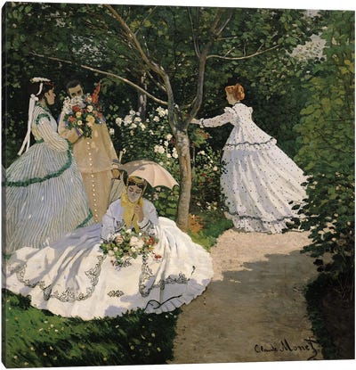 Women in the Garden, 1866  Canvas Art Print - Claude Monet