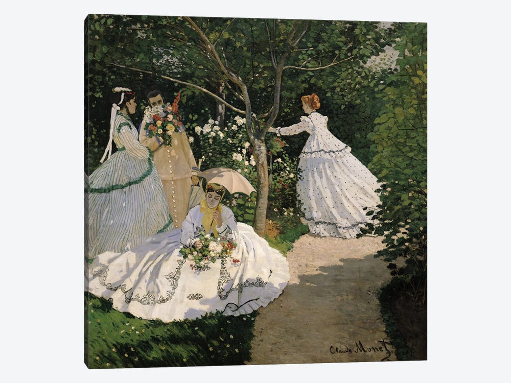 Women in the Garden, 1866  by Claude Monet 1-piece Canvas Art