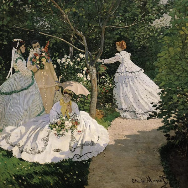 All Things Monet: Women in the Garden, 1866  by Claude Monet