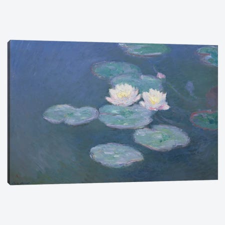 Waterlilies, Evening   Canvas Print #BMN2000} by Claude Monet Canvas Wall Art