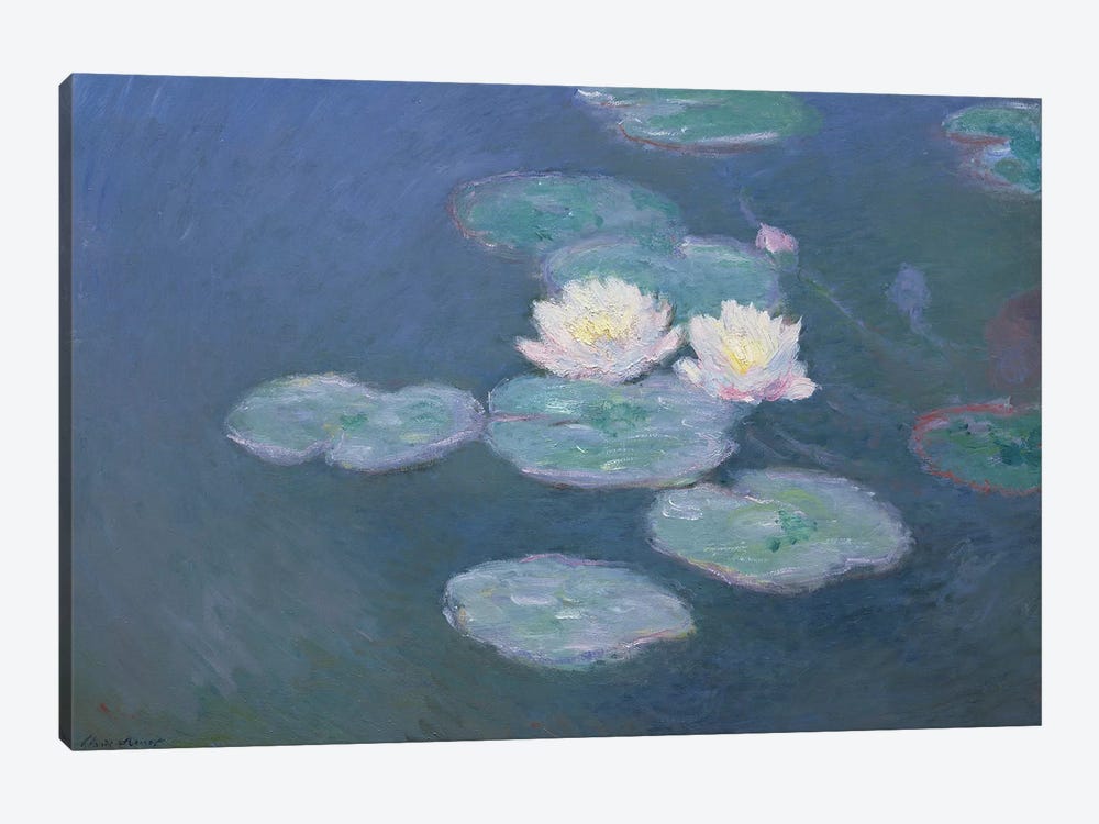 Waterlilies, Evening   by Claude Monet 1-piece Canvas Print