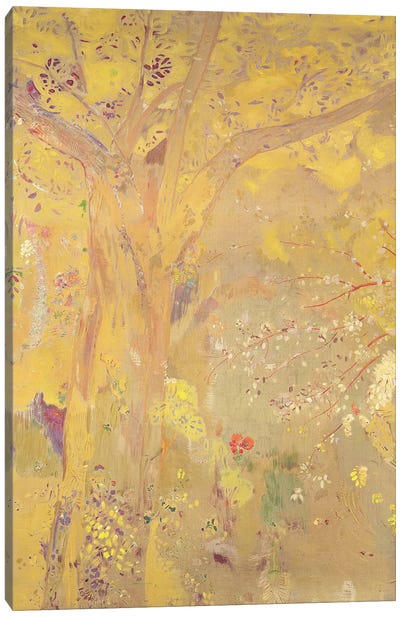Yellow Tree  Canvas Art Print - Odilon Redon