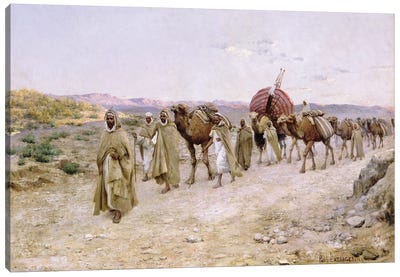 A Caravan near Biskra, 1892  Canvas Art Print